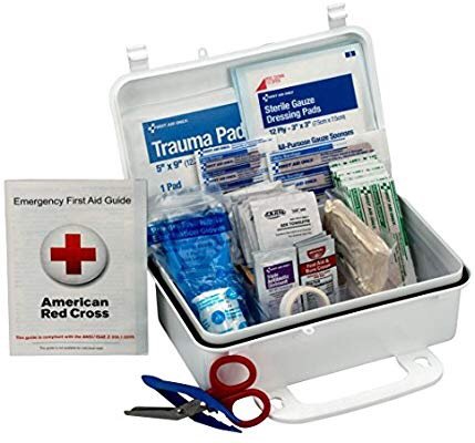 10 Person First Aid Kit, Weatherproof Plastic Case