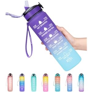 Amazon.com : YOU GOT THIS LIVING Motivational Sports Water Bottle with Spout & Carry Handle, 32 oz/1L Water Bottle, One Hand Click Open, Achieve All-Day Hydration SpillProof,BPA FREE : Sports & Outdoo