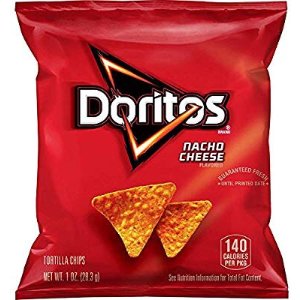 Doritos Nacho Cheese Flavored Tortilla Chips, 1 oz (Pack of 40)