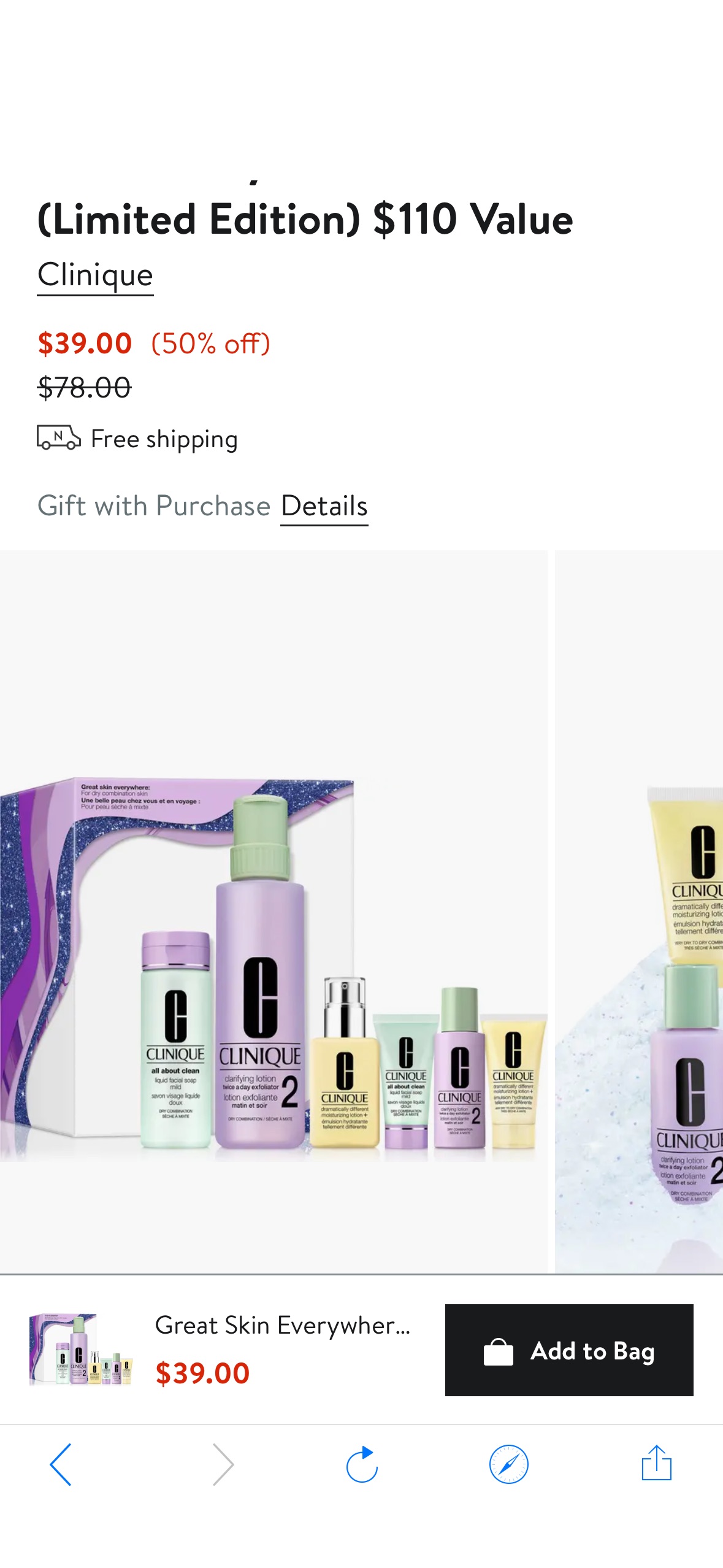 Clinique Great Skin Everywhere Skin Care Set: For Dry to Combination Skin (Limited Edition) $110 Value | Nordstrom