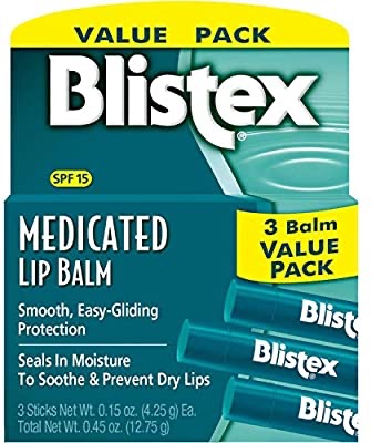 Blistex Medicated SPF 15,唇膏3支装