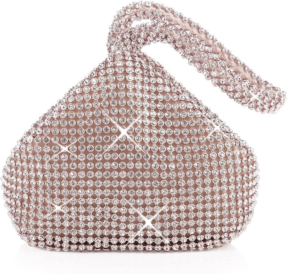 JIAN YA NA Fashion Women Rhinestone Trihedral Clutch Evening Bag Bling Zipper Wedding Purse: Handbags: Amazon.com