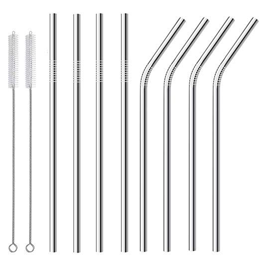 Stainless Steel Straws Set of 8