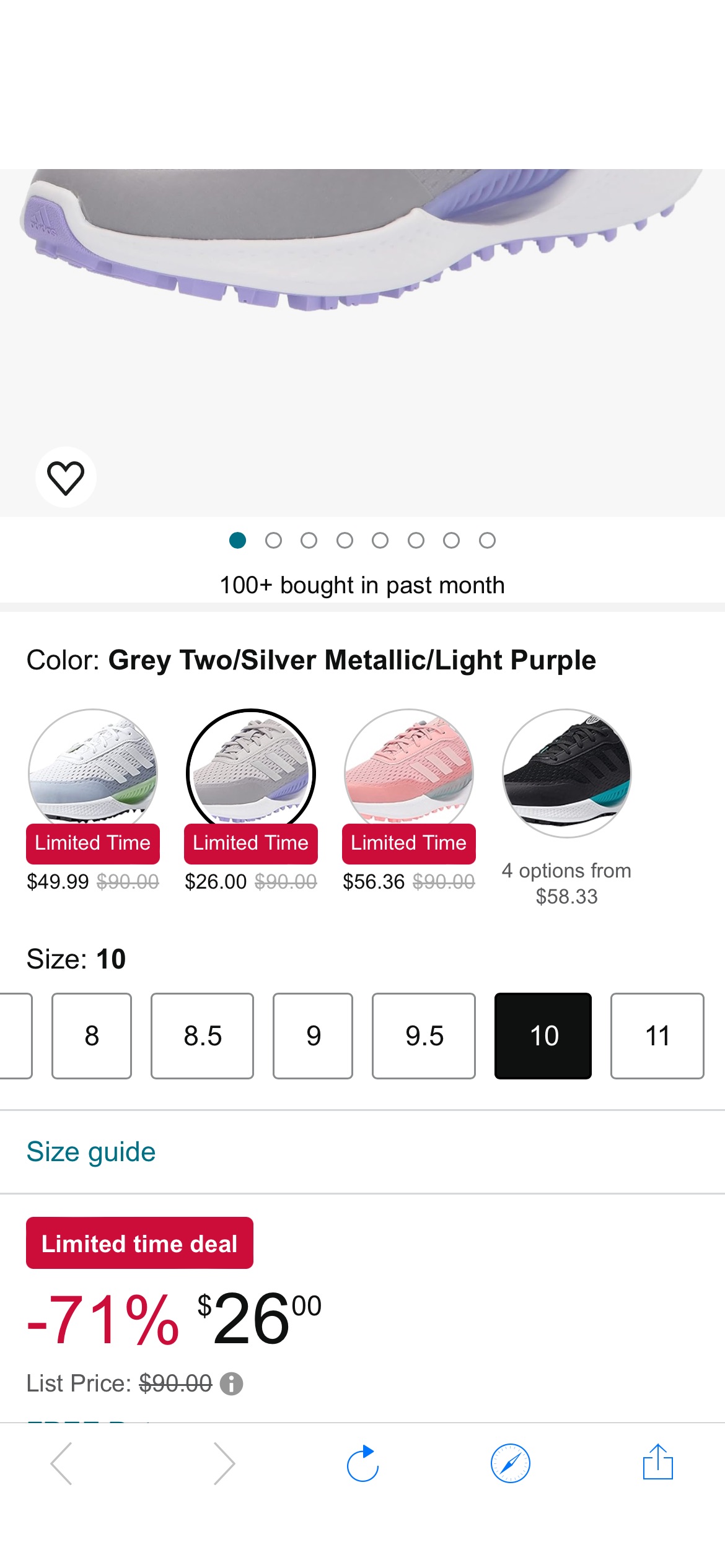 Amazon.com | adidas Women's SUMMERVENT Spikeless Golf Shoes,10