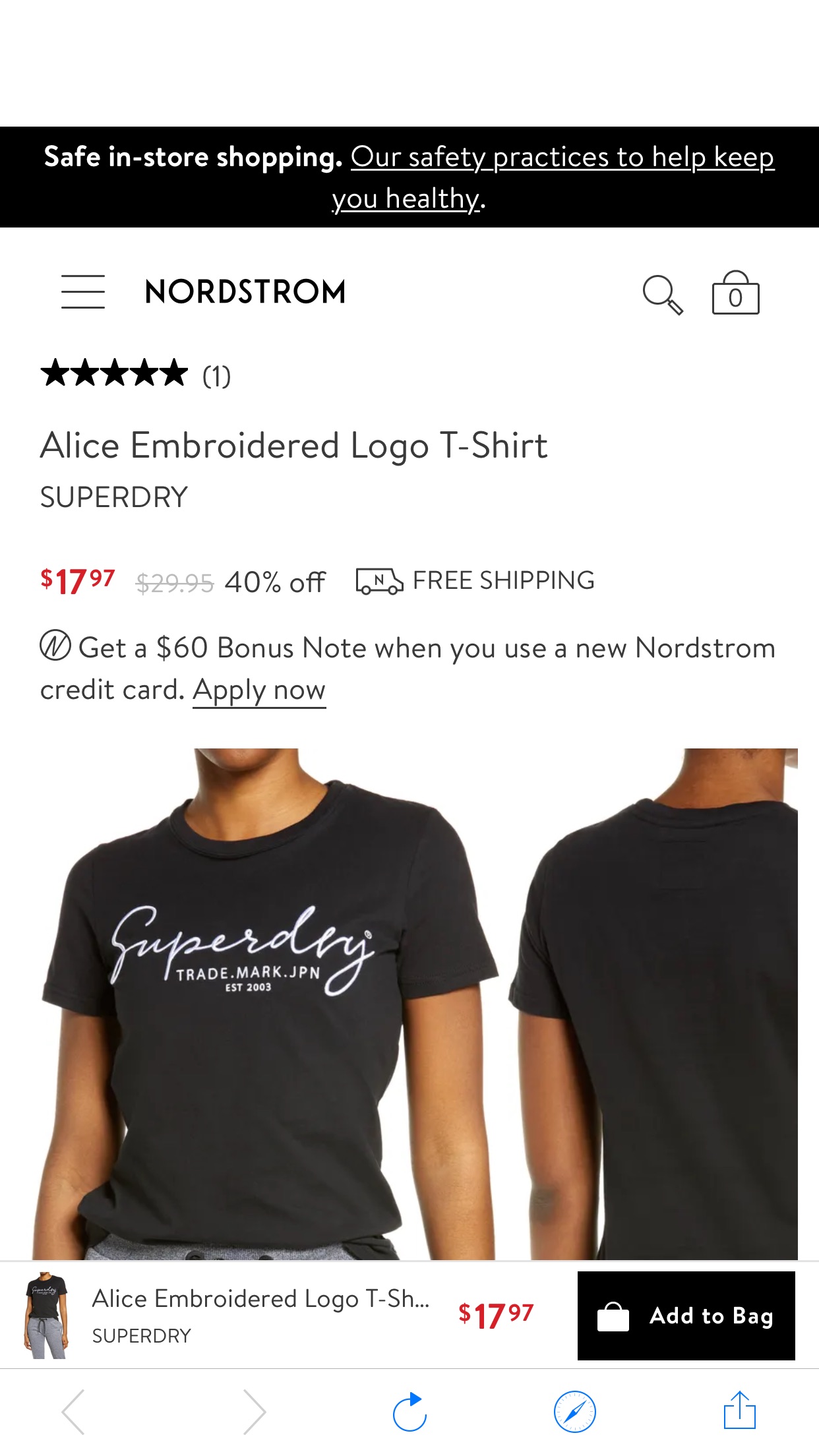 极度干燥Alice Embroidered Logo T-Shirt | Nordstrom