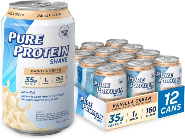 Pure Protein  高蛋白香草口味营养奶昔 11oz 12罐