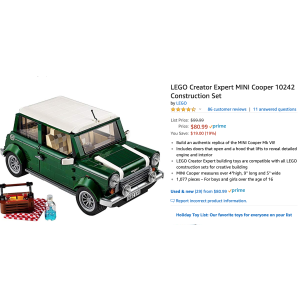$80.99 乐高 Lego Creator Expert 10242 Mini Cooper