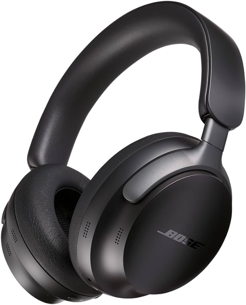 Amazon.com: Bose QuietComfort Ultra Wireless Noise Cancelling Headphones with Spatial Audio, Over-the-Ear Headphones with Mic, Up to 24 Hours of Battery Life, Black
