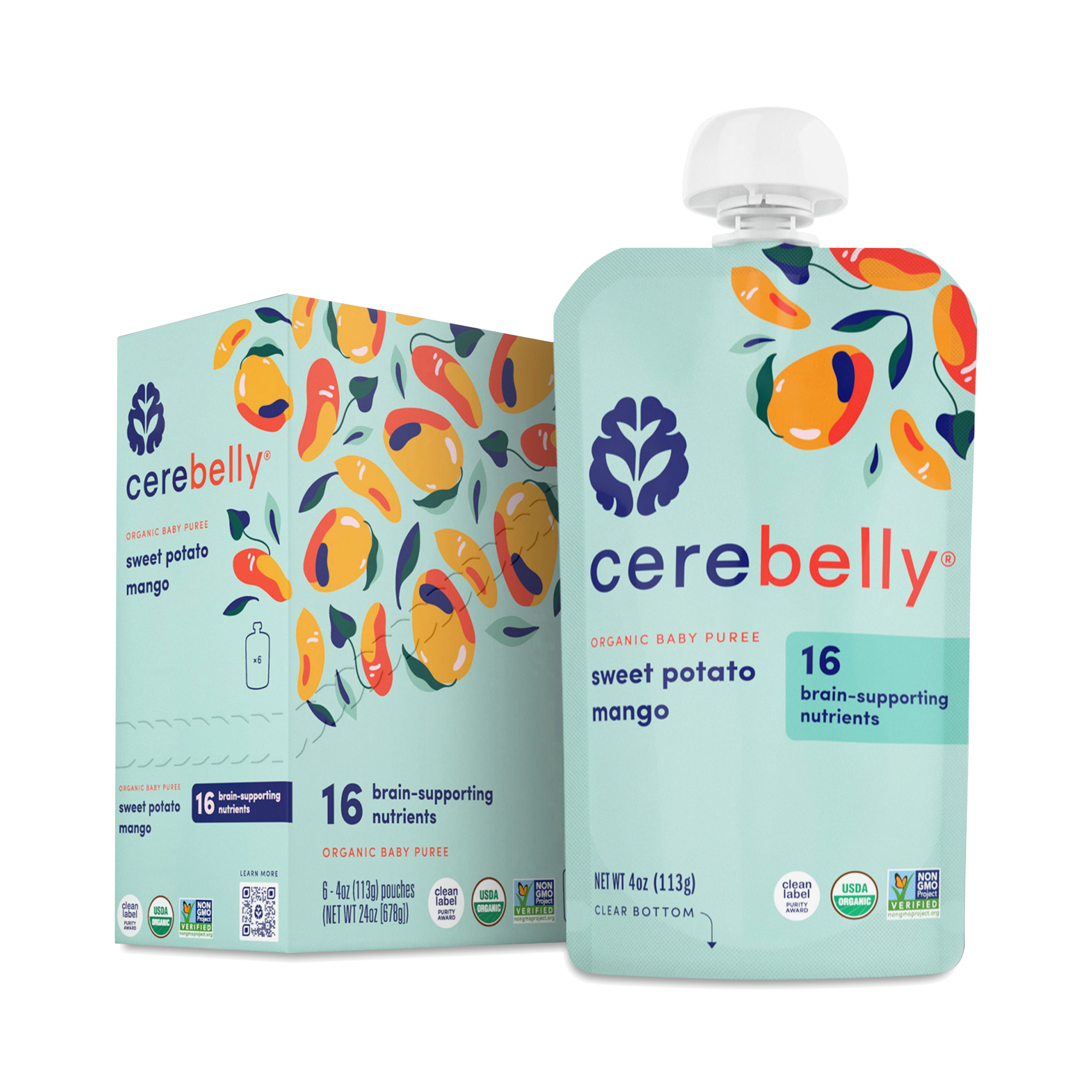 Cerebelly Organic Baby Food, Sweet Potato &amp; Mango | Thrive Market