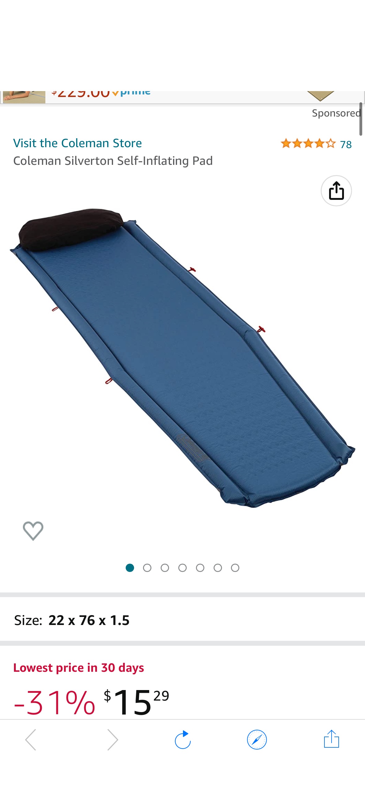 Amazon.com: Coleman Sleeping Pad | Silverton Self Inflating Camp Pad : Sports & Outdoors