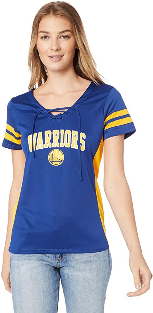 Amazon.com : OTS NBA Houston Rockets Women's Poly Lace Up V-Neck Tee, Weber, X-Large : ClothingNBA球服