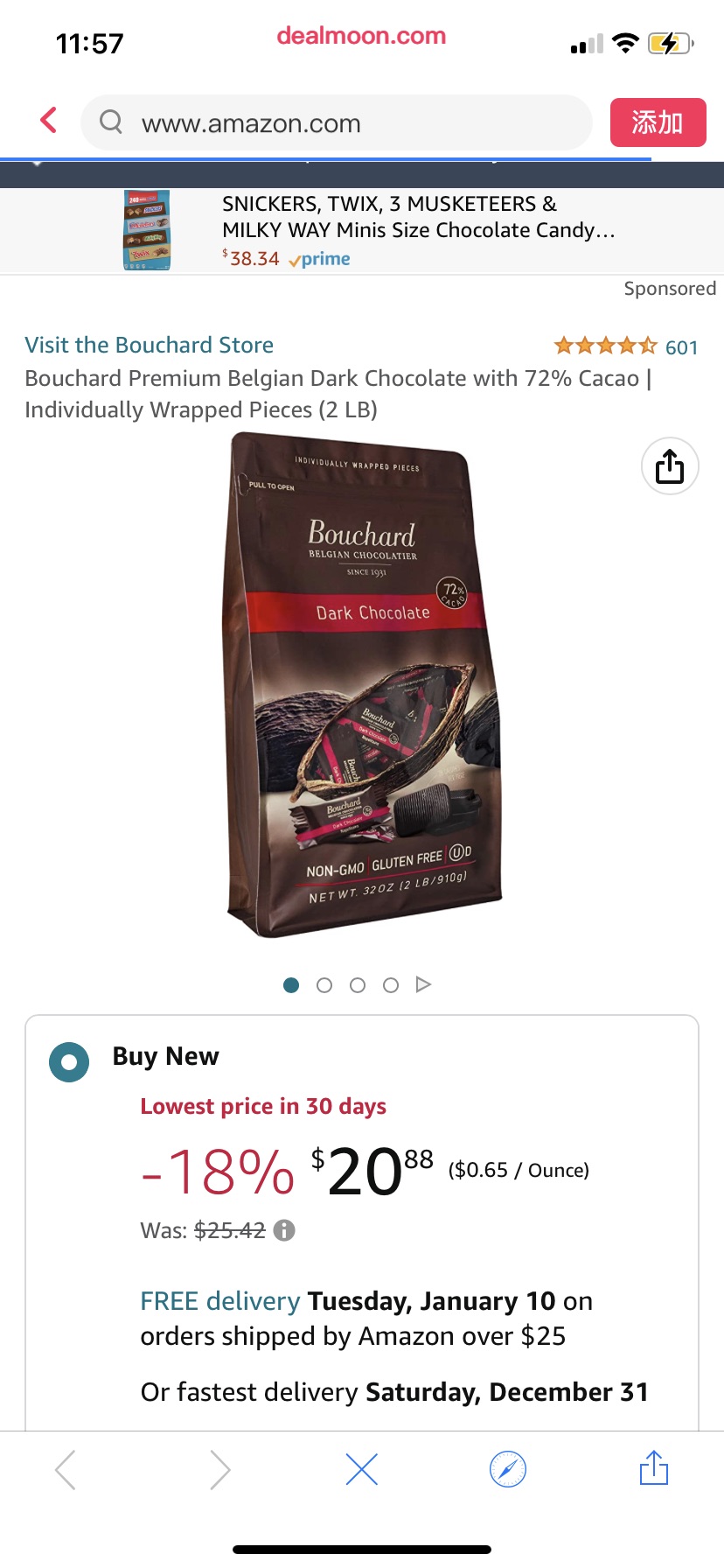 Amazon.com : Bouchard Premium Belgian Dark Chocolate with 72% Cacao |黑巧克力