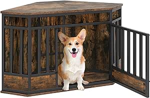 Amazon.com : DWVO Corner Dog Crate Furniture, 44 Inch Heavy Duty Dog Kennel Indoor Furniture End Table Dog Crate for Large Dogs 
