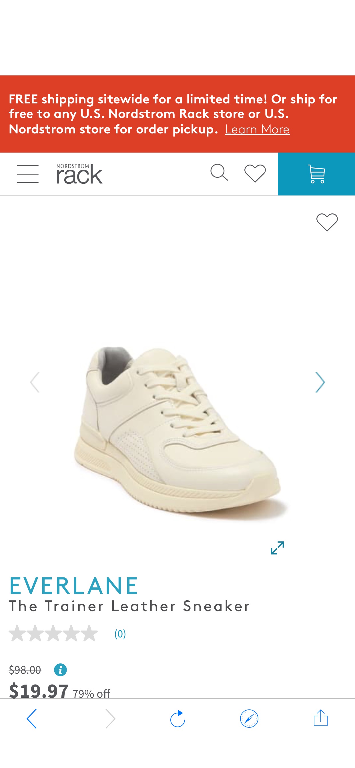 EVERLANE | The Trainer Leather Sneaker | 运动鞋