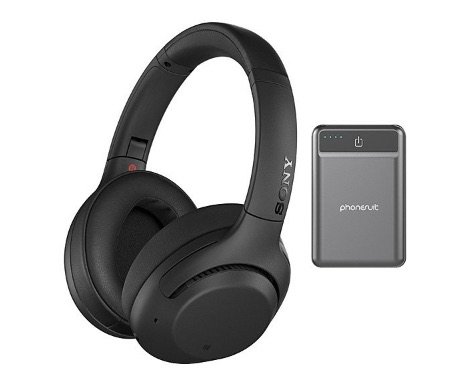 Sony WH-XB900N Headphones + Portable Battery