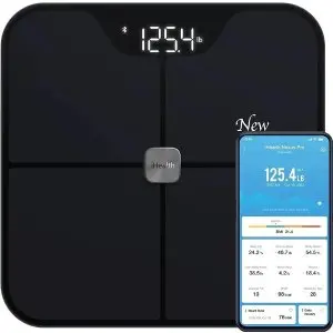$31.99 iHealth Nexus PRO Digital Bathroom Scale with Smart Bluetooth APP to Monitor Body Weight, Body Fat Scale,BMI,Muscle Mass,Composition Health Analyzer- Weighing Up to 400lb for People - Black : Health &