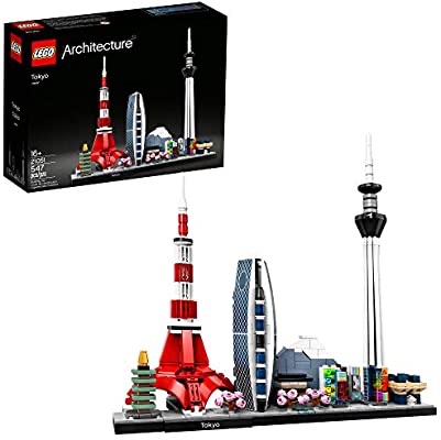 乐高LEGO Architecture Skylines: Tokyo 21051 Building Kit, Collectible Architecture Building Set for Adults, New 2020 (547 Pieces)