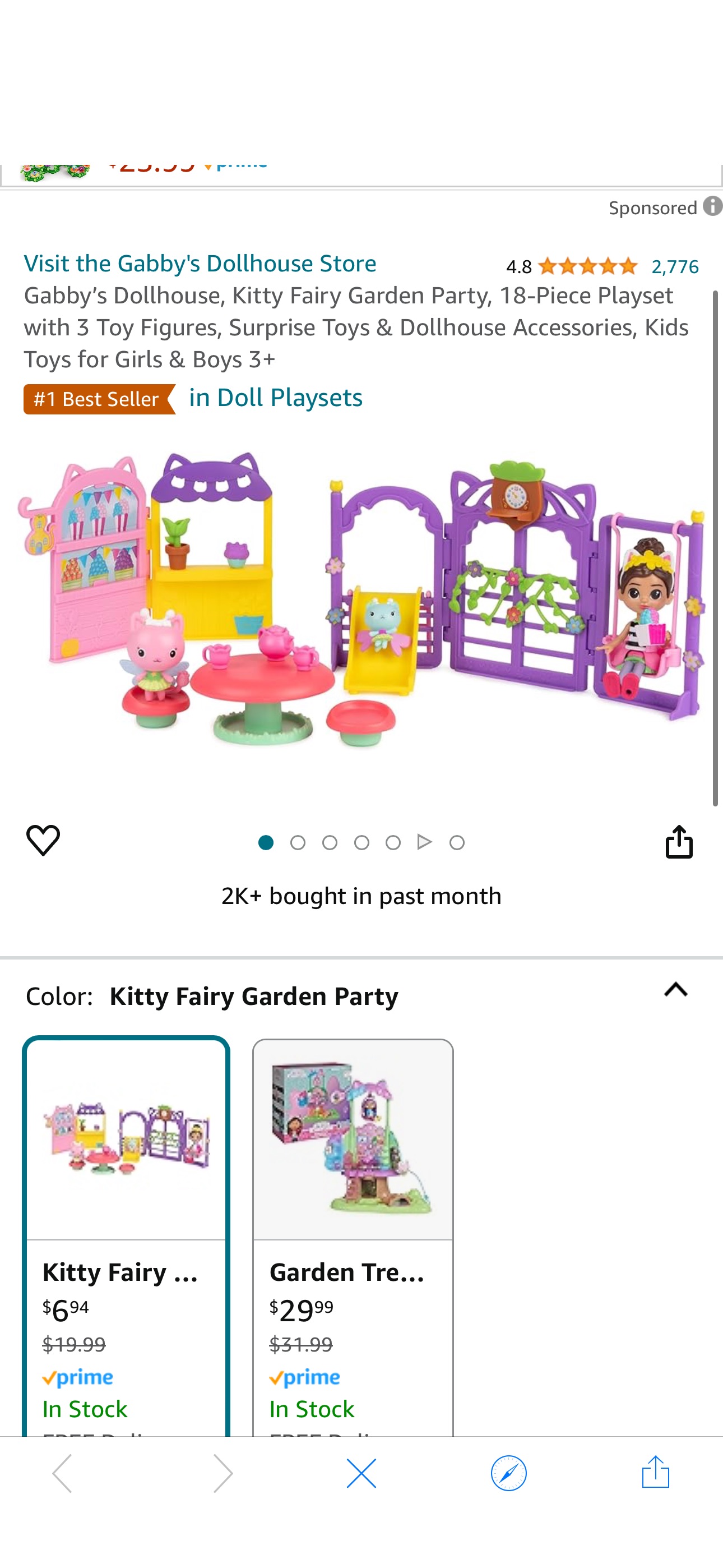 Amazon.com: Gabby’s Dollhouse, Kitty Fairy Garden Party, 18-Piece Playset with 3 Toy Figures, Surprise Toys & Dollhouse Accessories, Kids Toys for Girls & Boys 3+ : Toys & Games
