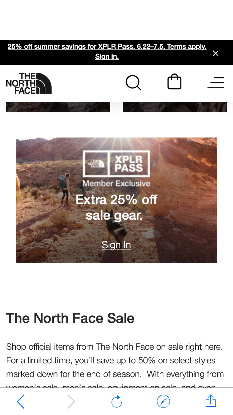 The North Face Sale - Up To 50% Off + XPLR Pass Member Exclusive  Extra 25% off sale gear