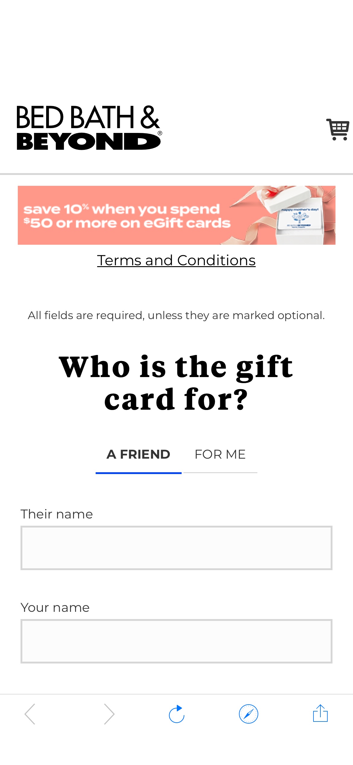 BED BATH & BEYOND® Gift Cards by CashStar 礼卡10% off