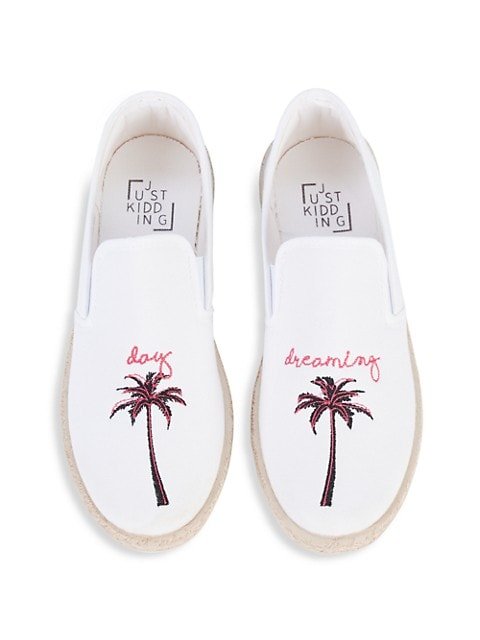 Just Kidding Girl's Day Dreaming Embroidered Espadrilles on SALE | Saks OFF 5TH