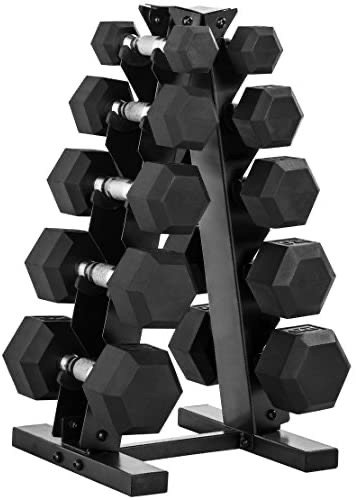 CAP Barbell 150 LB Dumbbell Set with Rack, Color Series