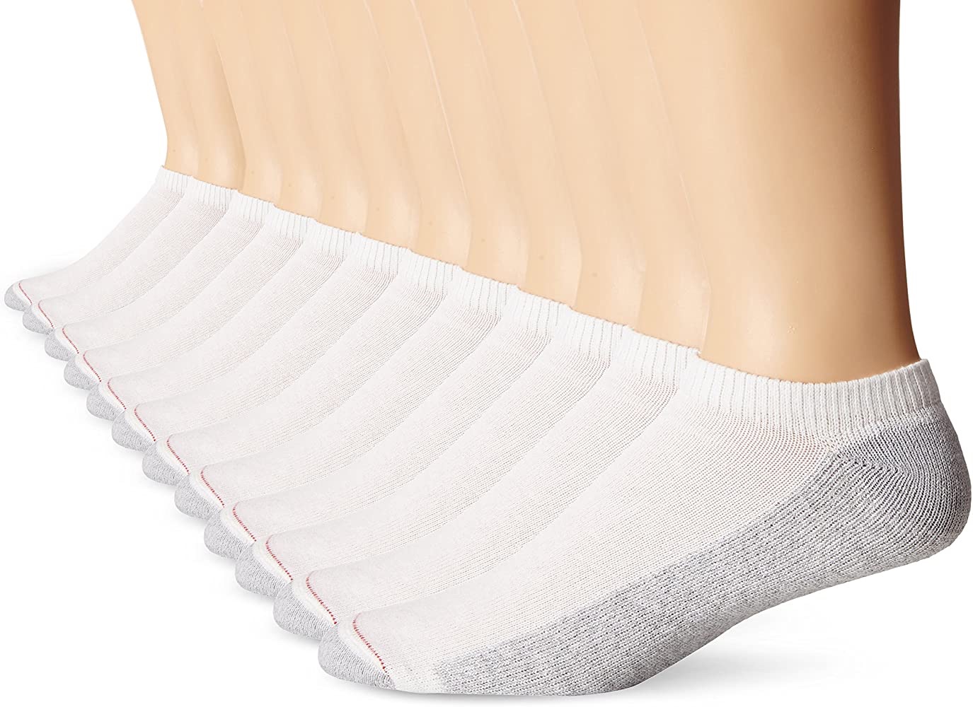 Hanes Men's FreshIQ No-Show Socks, 12 Pack, White, Shoe Size: 6-12 at Amazon Men’s Clothing store男士短袜