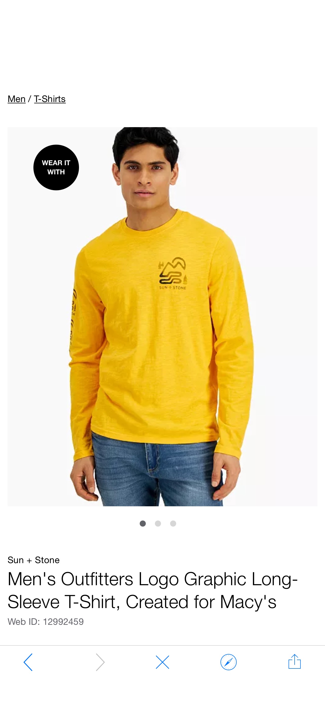 男士长袖T恤Sun + Stone Men's Outfitters Logo Graphic Long-Sleeve T-Shirt, Created for Macy's & Reviews - T-Shirts - Men - Macy's