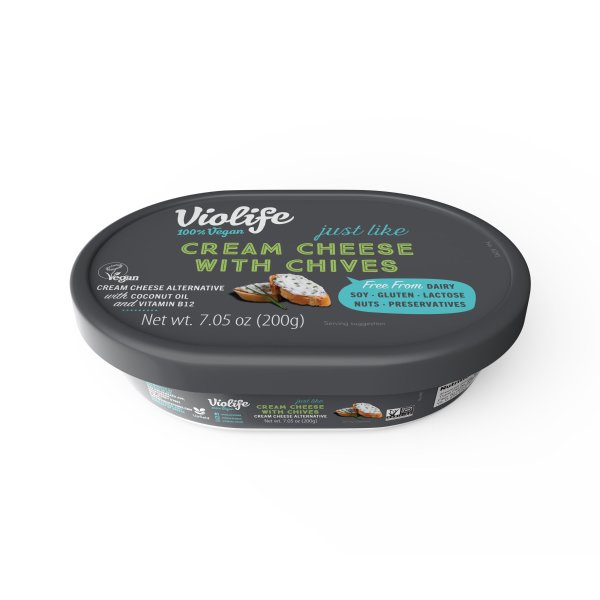 Violife Just Like Cream Cheese, with Chives, Vegan, 7.05 oz