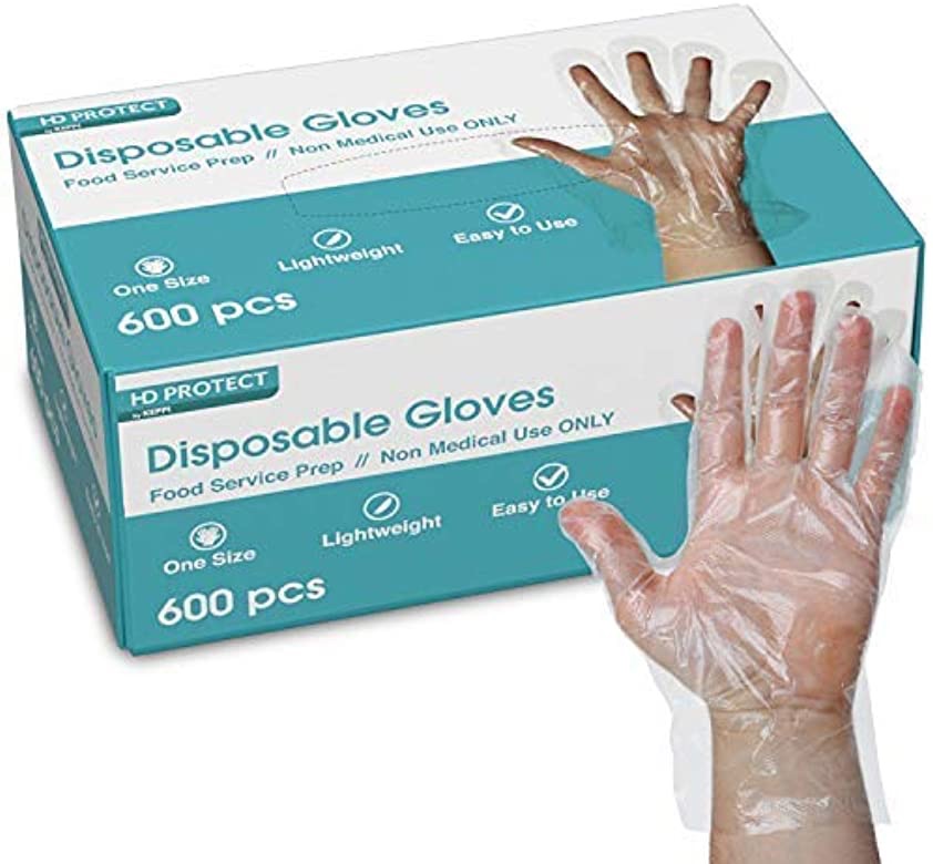 Amazon.com: 600 Pack Plastic Gloves - Best Value Food Prep Gloves Bulk Disposable Gloves Transparent Plastic Gloves Disposable for Food Service一次性手套