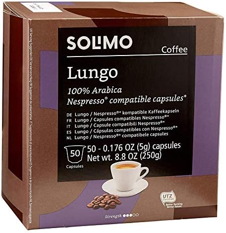 Amazon.com : Amazon Brand - Solimo Lungo Capsules, Compatible with Original Brewers, Medium Roast, 50 Count (Pack of 1) : Health &amp; Household