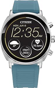 Amazon.com: Citizen CZ Smart PQ2 41MM Unisex Smartwatch with YouQ App with IBM Watson® AI and NASA research, Wear OS by Google, HR, GPS, Fitness Tracker 