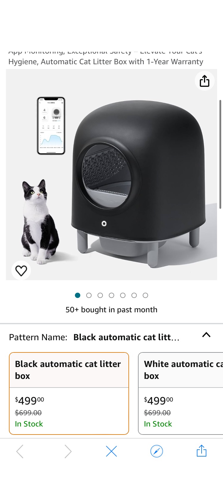 Petree Self-Cleaning Cat Litter Box with Wi-Fi Enabled, App Monitoring, Exceptional Safety – Elevate Your Cat's Hygiene, Automatic Cat Litter Box with 1-Year Warranty : Amazon.ca: Pet Supplies