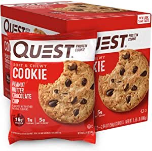 Quest Nutrition Peanut Butter Chocolate Chip High Protein Cookie, Keto Friendly, Low Carb, 24.5 Oz, 12 count (Pack of 1)