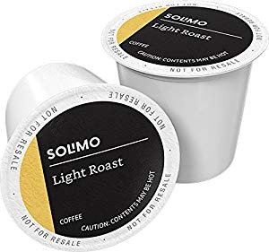 Amazon Brand - 100 Ct. Solimo Light Roast Coffee K-Cup Pods, Morning Light, Compatible with 2.0 K-Cup Brewers