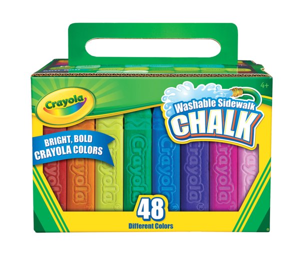 Washable Sidewalk Chalk Set, 48-Colors