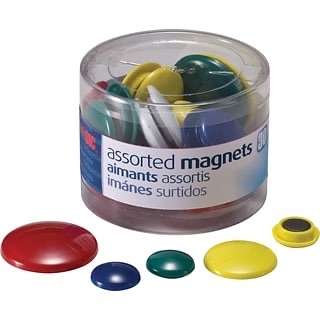 OIC Magnets For Metal Presentation Board/File Cabinets, Assorted Colors, 30/Pk | Quill.com
磁力贴30个，各种size.