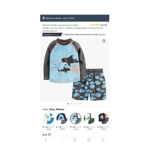 $11.80 Carter男童游泳套装,多款可选,$11.80