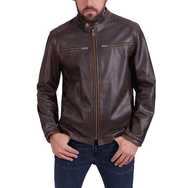 Frye Men’s Café Racer Leather Jacket | Costco