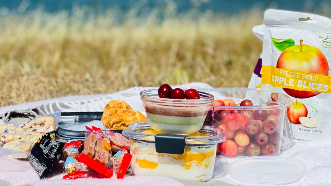 🧺夏日野餐——湖边hiking + 各种低热量小零食制作合集🍮