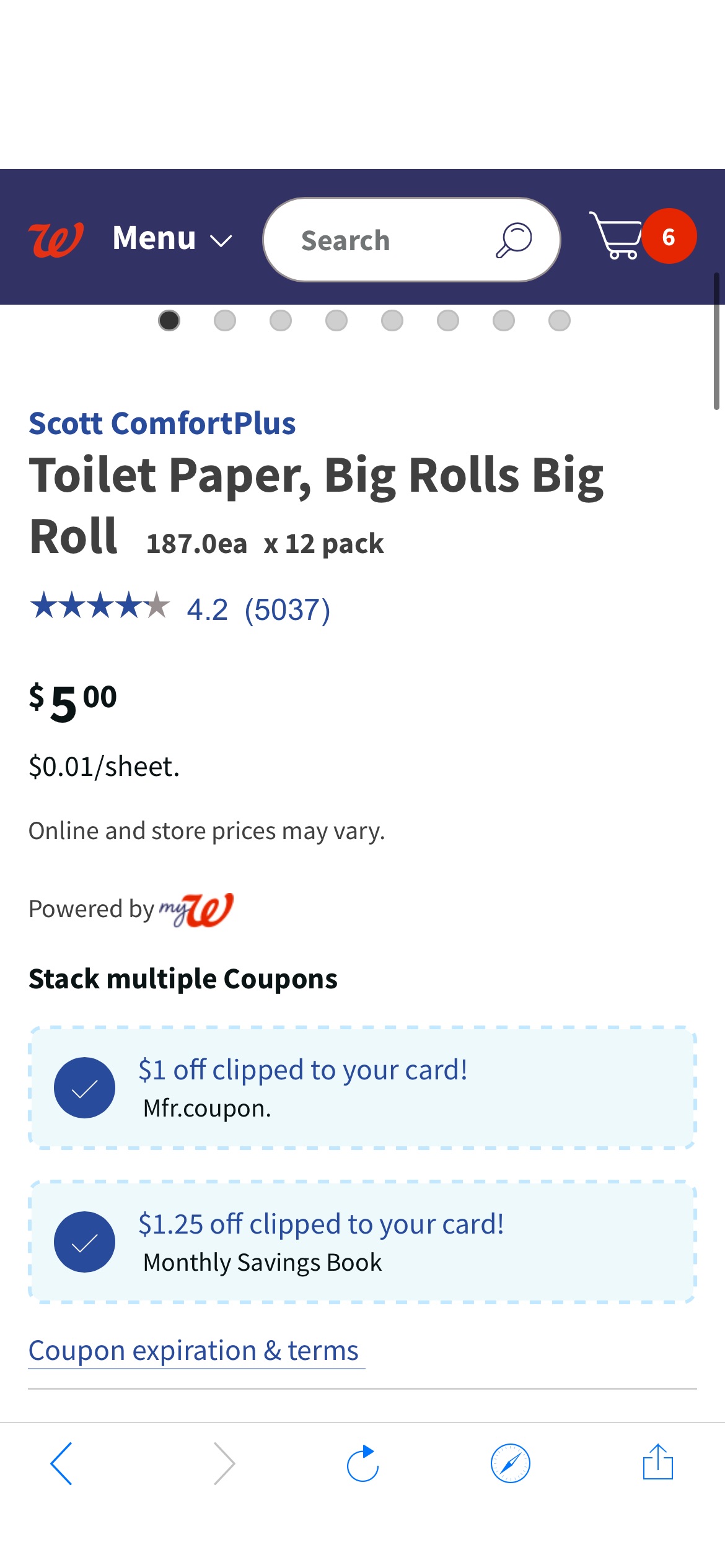 Scott ComfortPlus Toilet Paper, Big Rolls Big Roll | Walgreens