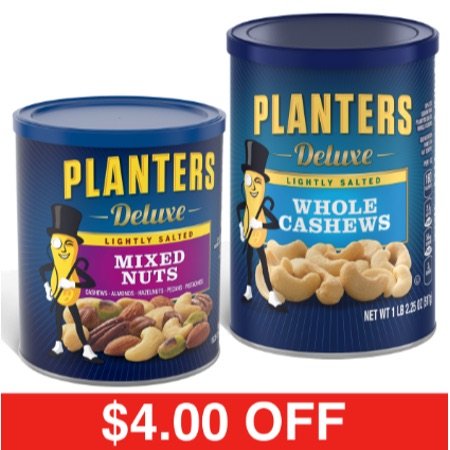 Planters Lightly Salted Deluxe Whole Cashews + Mixed Nuts