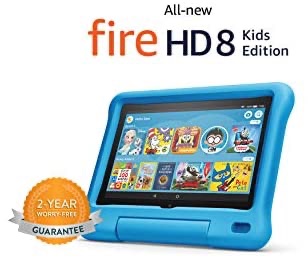 Amazon.com: Fire HD 8 Kids Edition tablet, 8" HD display, 32 GB, Blue Kid-Proof Case: Kindle Store平板电脑