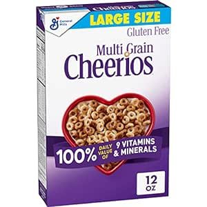 Cheerios Multi Grain Cheerios Heart Healthy Cereal, 12 OZ Large Size Cereal Box