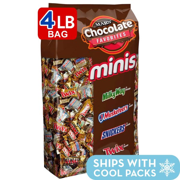 Snickers, Twix, 3 Musketeers & Milky Way Minis Size Candy Variety Mix, 240 Pieces