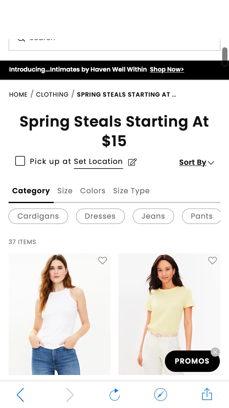 Spring Steals Starting At $15 | Loft