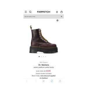 $129 Shop red Dr. Martens Jadon platform ankle boots with Express Delivery - Farfetch 皮靴