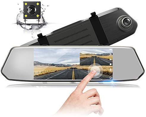 TOGUARD Backup Camera 7" Mirror Dash Cam 行车记录仪