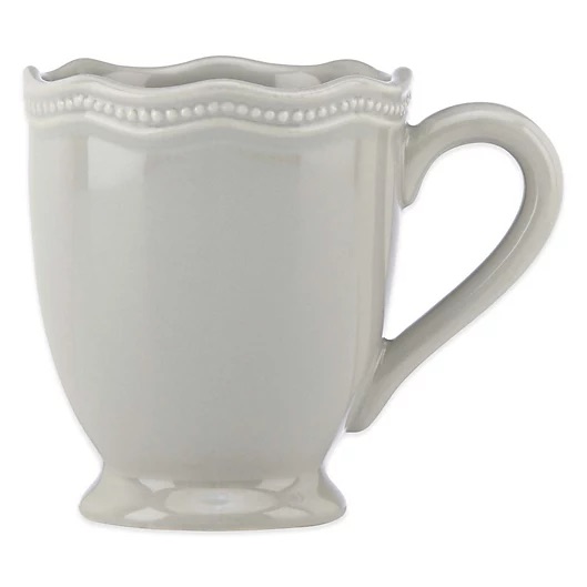 Lenox® French Perle Bead 10 oz. Mug in Grey | lenox杯子