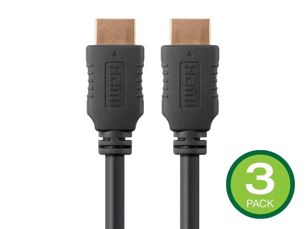 4K High Speed HDMI Cable 8ft 3-Pack
